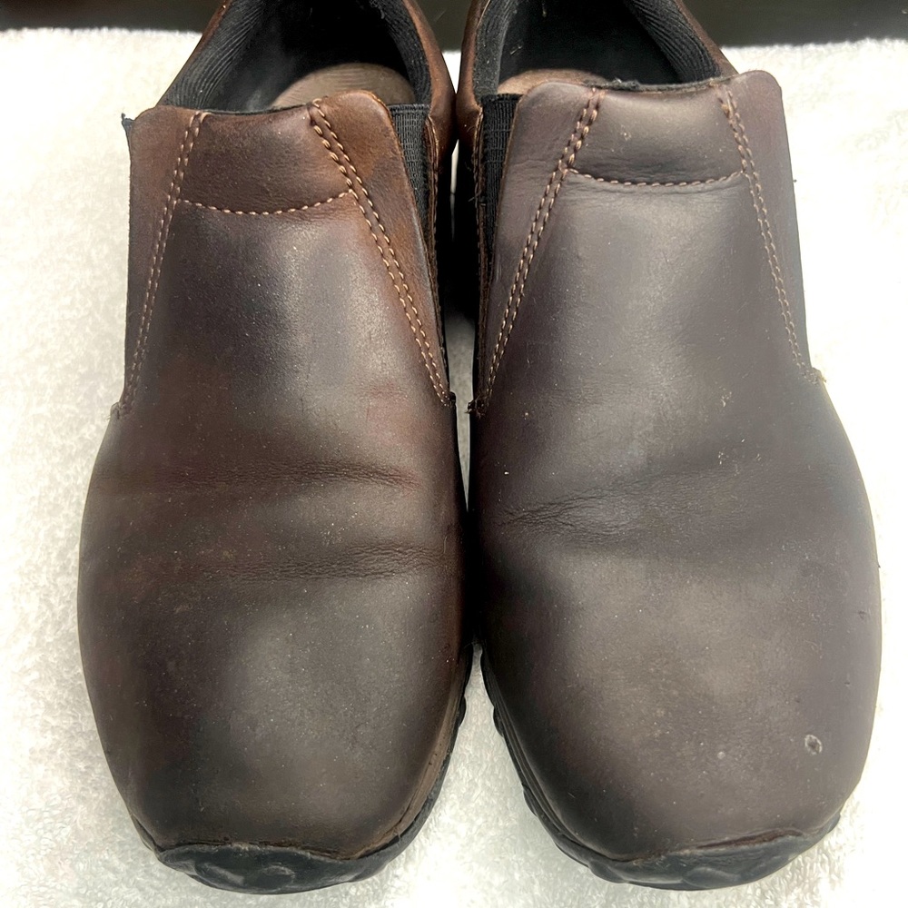 MERRELL Men's Jungle Moc Nubuck Slip On Brown Shoes Size 9
